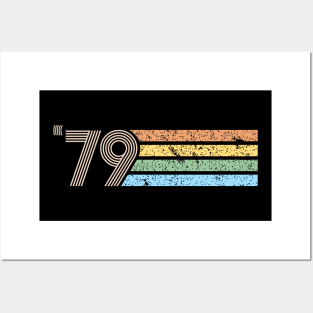 Vintage Born in 1979 Retro Style 40th Birthday Gift Posters and Art